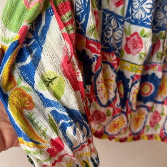 Desigual Carola Floral Peasant Blouse S - Picture 9 of 16